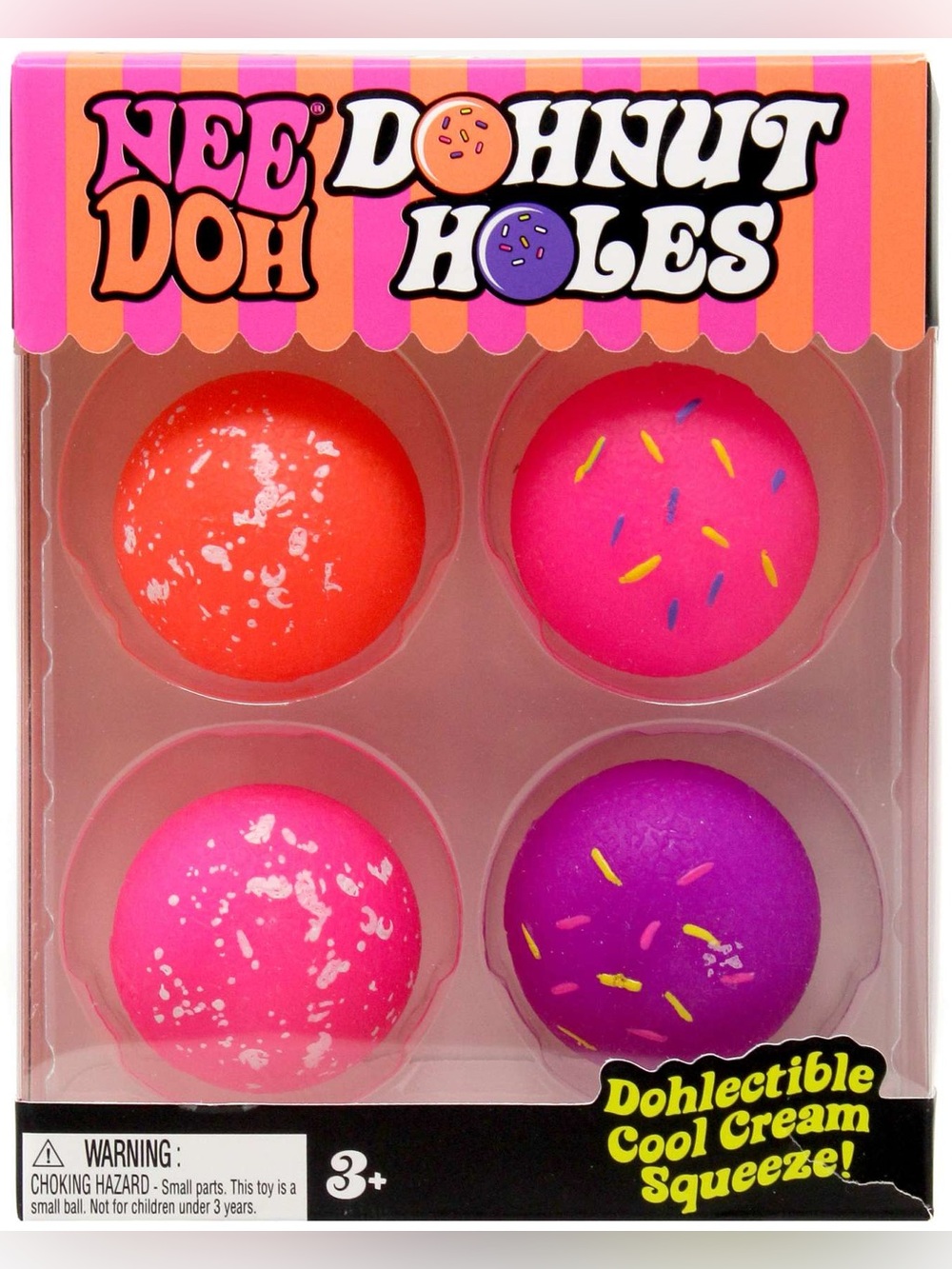 NeeDoh Dohnut Holes Squishy Toy Pack of 4 NWT New in box